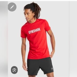 Gymshark Red Logo Crew Tee Sz XL
